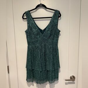 Trixxi Shimmering Teal Mini Dress